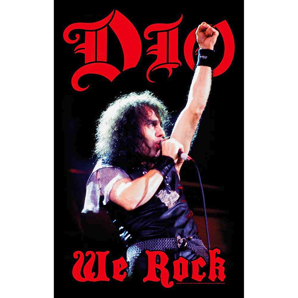 Dio - We Rock Textiel Poster - Zwart